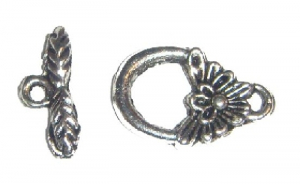 Inchizatori - Inchizatoare toggle din argintiu antichizat - 18 mm - 1 bucata Cod ITAA4