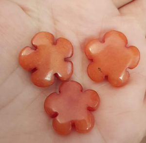 Pietre semipretioase - Jad in forma de floare, vopsit, 20 mm - 1 buc
