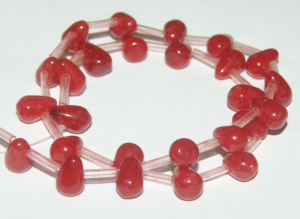 Pietre semipretioase - Jad, vopsit, lacrima, 9X6 mm - 1 buc