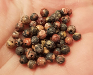 Jasp - Jasp leopard, imperfecte, rotund, 4 mm - 1 buc