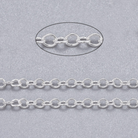 Lanț din alamă argintiu, fără nichel, zale 2x1.5 mm – 10 metri [3]