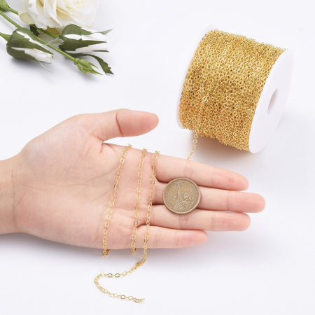 Lant din alama, auriu, fara nichel - [2]