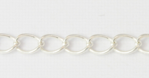 Lant din alama argintie, oval, 5X4 mm, 1 m [1]