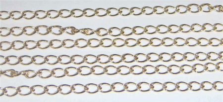 Lant - Lant din alama, auriu usor antichizat, 4X3 mm