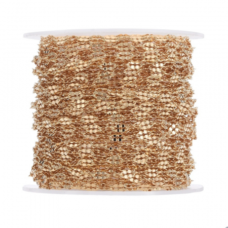 Lant din alama, placat cu aur, cu zale fine de 4X2 mm [3]