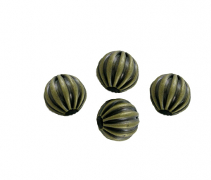 Margele cu detalii, alama, bronz antichizat- rotunde, 6 mm - 1 bucata [1]