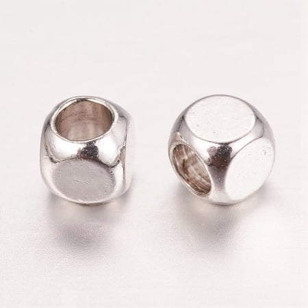 Margele metalice - Margele cub metalice din alama placata cu au
