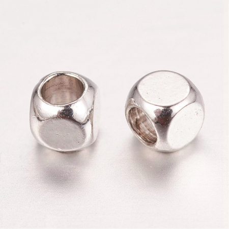 Margele metalice - Margele cub metalice din alama placata cu au