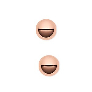Margele metalice - Margele cupru, rotunde, simple, 5 mm - 1 bucata