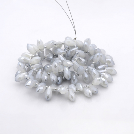 Margele de cristal, brioleta electroplacata lacrima fatetata Pearl Luster Plated 12X6 mm-1 bucata [1]