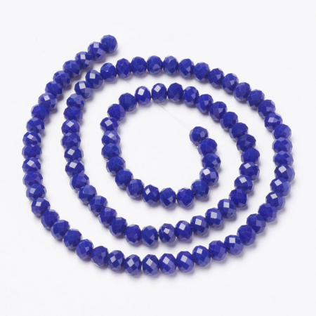 Margele de cristal, rondele fatetate, Albastru 4X3 mm, 1 bucata [1]
