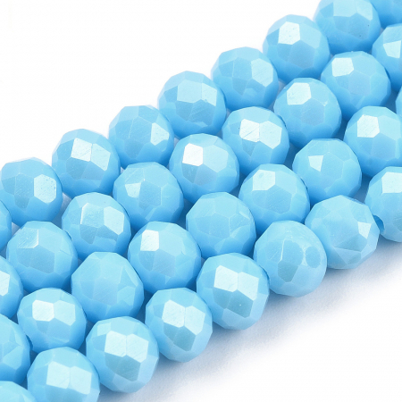 Margele de cristal, rondele fatetate, Light Sky Blue, 4x3 mm, 1 bucata [2]