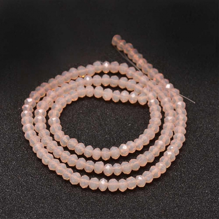 Margele de cristal, rondele fatetate, Light Salbom, 4x3 mm, 1 bucata [1]