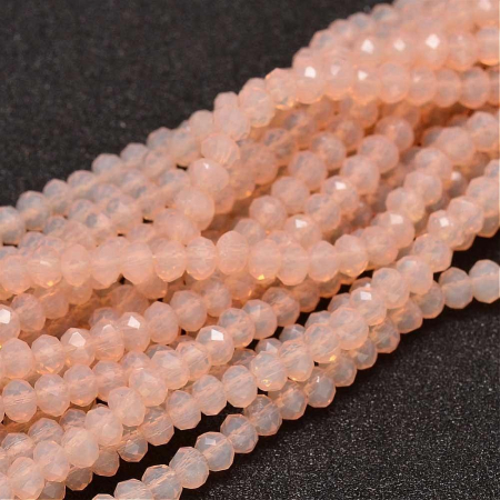 Margele - Margele de cristal, rondele fatetate, Light Salbom, 4x3 mm, 1 bucata