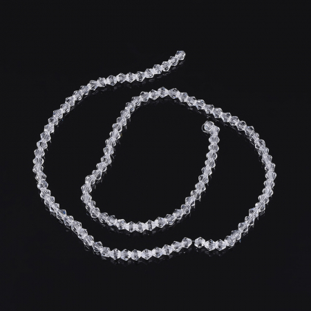 Margele de sticla, bicon, transparent, imitatie de cristal Swarovski - 4 mm-1 bucata [4]