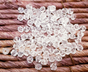 Margele de sticla, bicon, transparent, imitatie de cristal Swarovski - 6 mm-1 bucata [1]