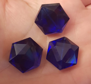 Margele sticla si cristal - Margele de sticla, culoare albastru, 20 mm, 1 bucata