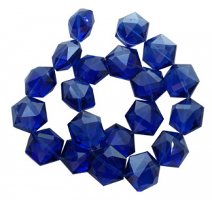 Margele de sticla, culoare albastru, 20 mm, 1 bucata [1]