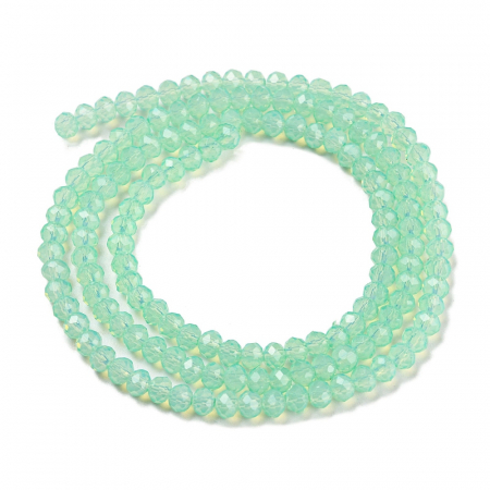 Margele de sticla culoare Opalite Cornflower Blue, rondele fatetate, 3.5X2,5 mm, 1 buc [2]