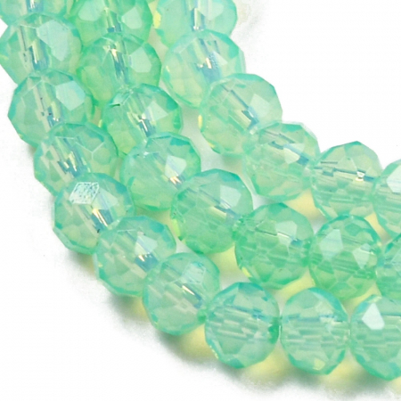 Margele sticla si cristal - Margele de sticla culoare Opalite Cornflower Blue, rondele fatetate, 3.5X2,5 mm, 1 buc