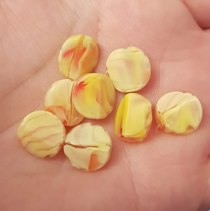Diverse - Margele de sticla, galbene, 12 mm, 1 bucata