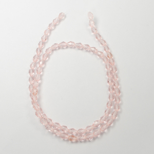 Margele de sticla, lacrima fatetata, roz - 6x4 mm-1 bucata [1]