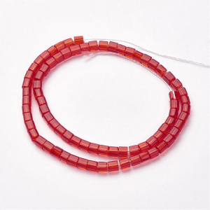 Margele de sticla, rosu inchis, cub - 4.5 mm - 1 bucata [1]