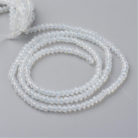 Margele de sticla rondele fatetate, azure,  3x2 mm - 1 bucata [1]