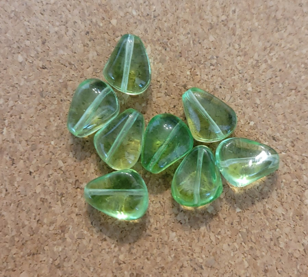 Margele sticla si cristal - Margele de sticla, verde, 15 mm, 1 bucata
