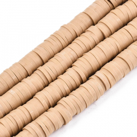 Margele din lut polimeric, handmade, disc, heishi, 6X1 mm, peru 1 sir [2]