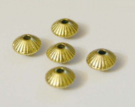 Margele metalice - Margele metal bicon auriu antichizat 5X4 mm 1 bucata