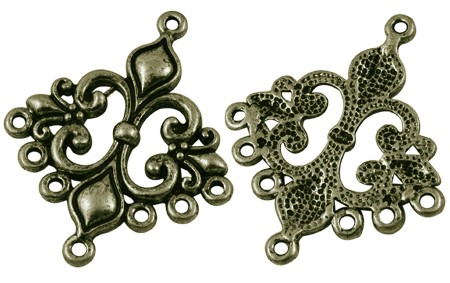 Accesorii Cercei - Pandant, candelabru, accesoriu cercei, bronz antichizat, 36X30 mm- 1 bucata