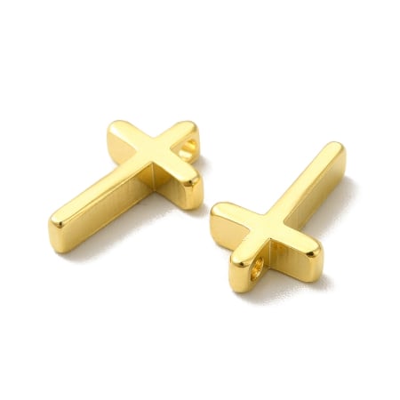 Pandant charm cruciulita aurie, 13X8 mm, 1 buc [1]
