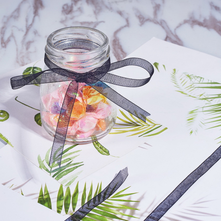 Panglica din organza neagra, 6 mm grosime [5]