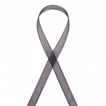 Panglica din organza neagra, 6 mm grosime [3]