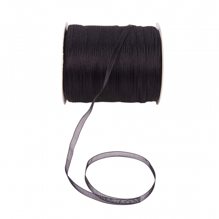 Panglica din organza neagra, 6 mm grosime [2]