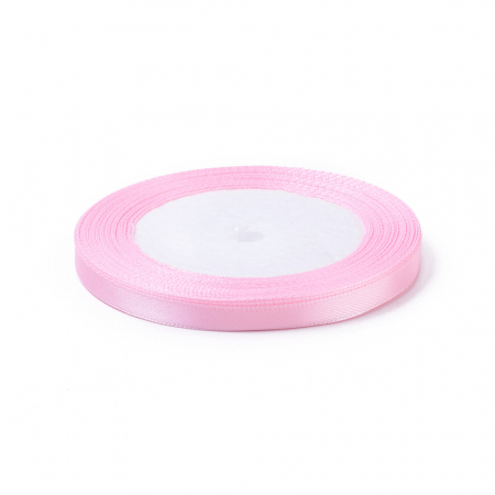 Panglica din satin roz, 6 mm grosime, 1 m [2]
