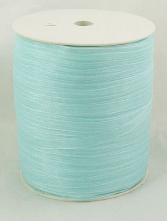 Panglica, elastic - Panglica din organza albastru deschis, 6 mm grosime, 1 m