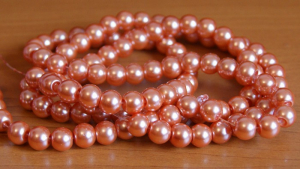 Perle de sticla - Perle de sticla, roz, rotunde 4 mm- 10 bucati