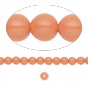 Margele - Perle Swarovski Coral - Rotunde - 4 mm - 1 buc