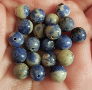 Pietre semipretioase - Reducere pietre imperfecte, sodalit rotund, 8 mm, pietre semipretioase 1 bucata