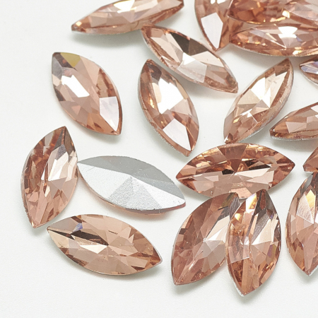 Rhinestones din sticla, fatetate, fara gaura, vintage rose [1]