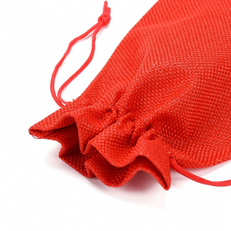 Saculet rosu material tip canvas, 18X13 cm, 1 bucata [2]