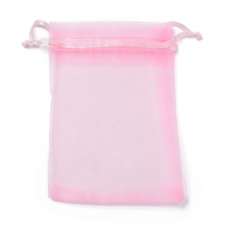 Saculet organza roz, 9X7 cm, 1 bucata [1]