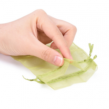 Saculet organza verde Khaki, 10X15 cm, 1 bucata [1]