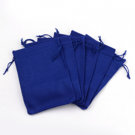 Saculet albastru material tip canvas, 14X10 cm, 1 bucata [1]