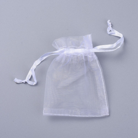 Saculet organza alb, 9X7 cm, 1 bucata [2]