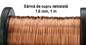 Sarma de modelaj - Sarma de cupru netratata - 1,6 mm - 1 metru