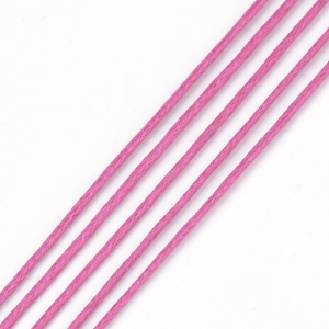 Snur bumbac cerat - Snur din bumbac cerat, culoare roz Camellia, grosime 1 mm, 1 m