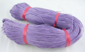 Snur bumbac cerat - Snur din bumbac cerat, culoares violet dechis, grosime 1 mm, 1 m